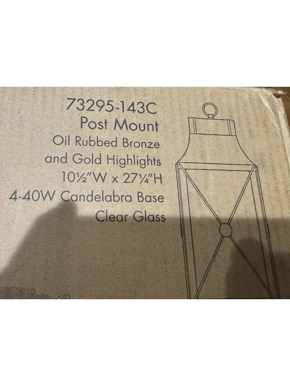 The Great Outdoors 73295-143C De Luz Outdoor Post Mount Sconces 4 Pk Bronze